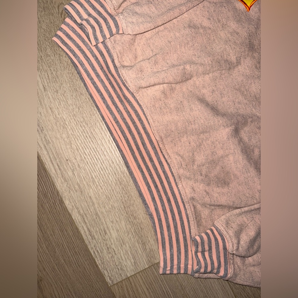 Vintage 90’s Saint Laurent YSL Logo Oversized Salmon Pink Crewneck Sweater - Picture 4 of 7